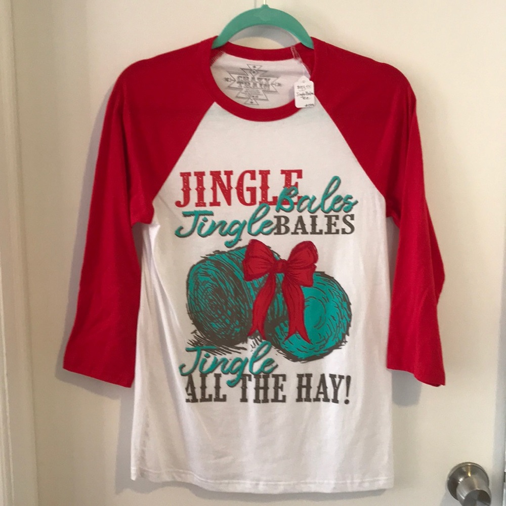Crazy Train Jingle Bales Baseball Tee